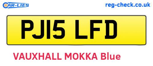 PJ15LFD are the vehicle registration plates.