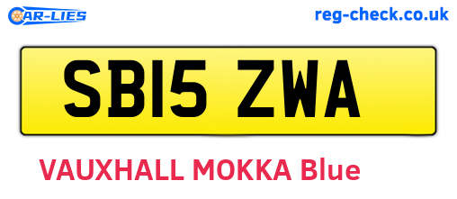 SB15ZWA are the vehicle registration plates.