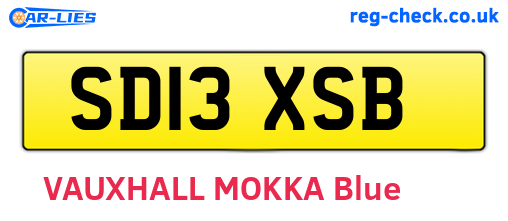 SD13XSB are the vehicle registration plates.