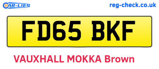 FD65BKF are the vehicle registration plates.