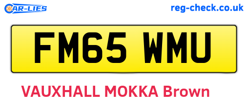 FM65WMU are the vehicle registration plates.