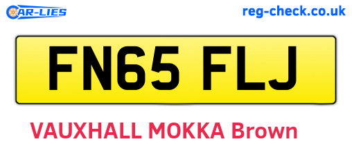 FN65FLJ are the vehicle registration plates.