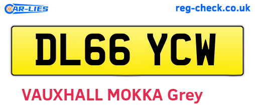 DL66YCW are the vehicle registration plates.
