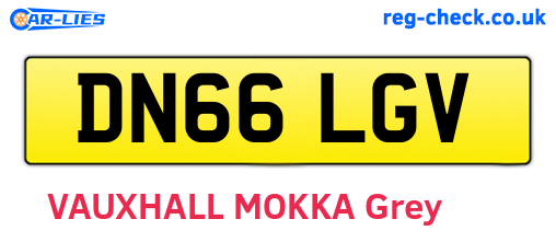 DN66LGV are the vehicle registration plates.