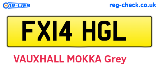 FX14HGL are the vehicle registration plates.