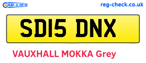 SD15DNX are the vehicle registration plates.