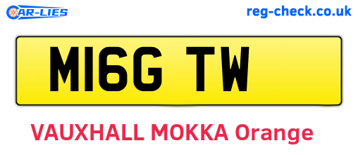 M16GTW are the vehicle registration plates.