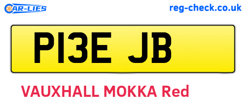 P13EJB are the vehicle registration plates.