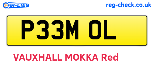 P33MOL are the vehicle registration plates.