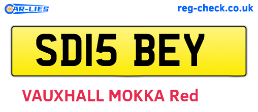 SD15BEY are the vehicle registration plates.