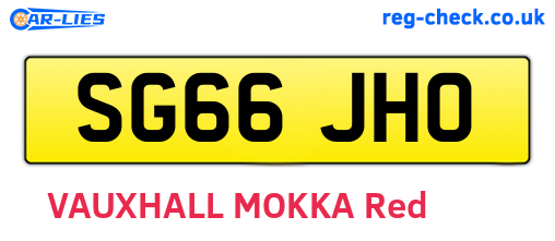 SG66JHO are the vehicle registration plates.