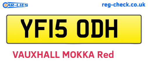 YF15ODH are the vehicle registration plates.