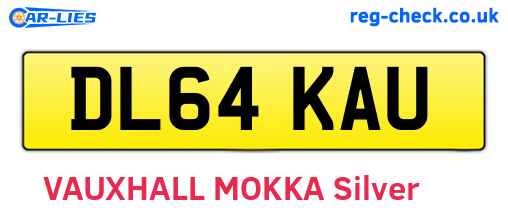 DL64KAU are the vehicle registration plates.