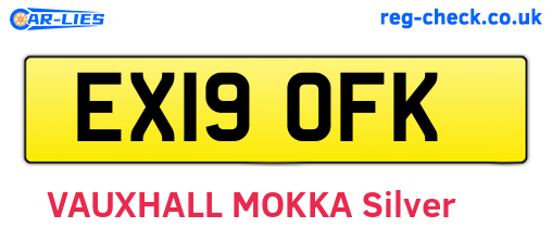 EX19OFK are the vehicle registration plates.