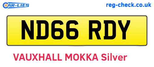 ND66RDY are the vehicle registration plates.