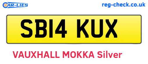 SB14KUX are the vehicle registration plates.