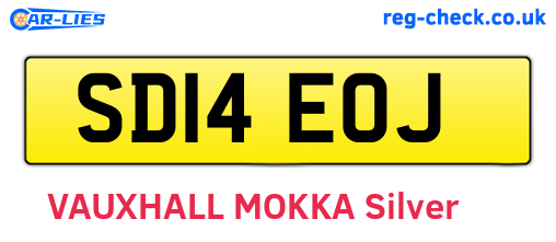 SD14EOJ are the vehicle registration plates.