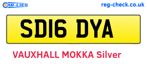SD16DYA are the vehicle registration plates.