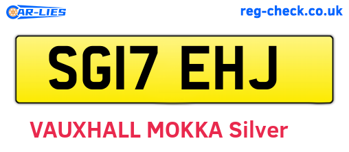 SG17EHJ are the vehicle registration plates.