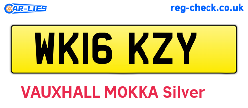 WK16KZY are the vehicle registration plates.