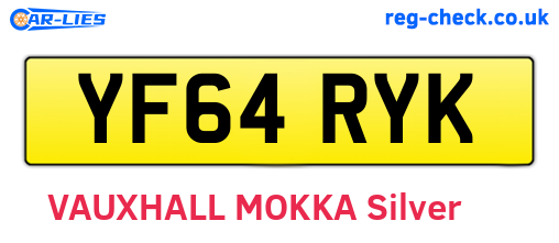YF64RYK are the vehicle registration plates.