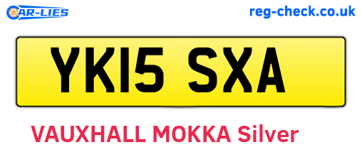 YK15SXA are the vehicle registration plates.