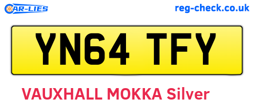 YN64TFY are the vehicle registration plates.