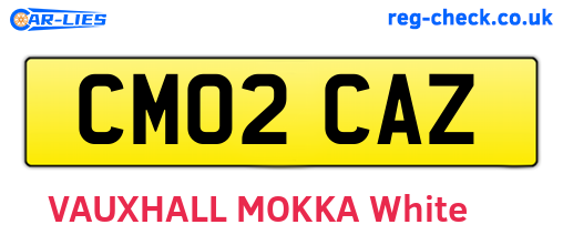CM02CAZ are the vehicle registration plates.