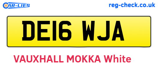 DE16WJA are the vehicle registration plates.