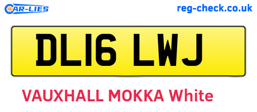 DL16LWJ are the vehicle registration plates.