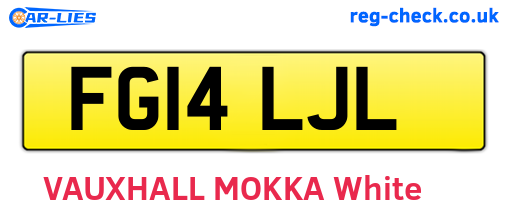 FG14LJL are the vehicle registration plates.