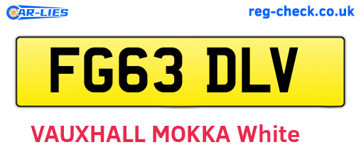 FG63DLV are the vehicle registration plates.