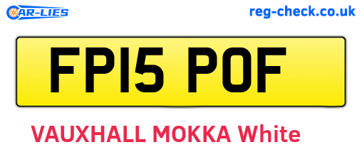 FP15POF are the vehicle registration plates.