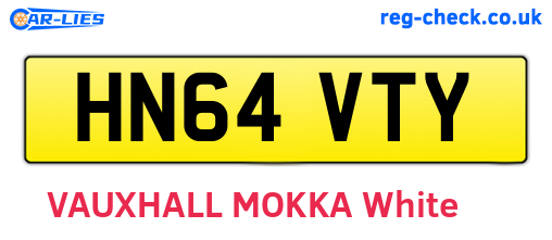 HN64VTY are the vehicle registration plates.