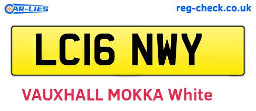 LC16NWY are the vehicle registration plates.