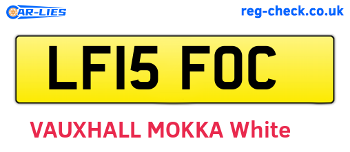 LF15FOC are the vehicle registration plates.