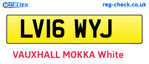 LV16WYJ are the vehicle registration plates.