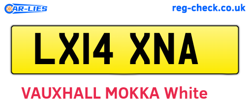 LX14XNA are the vehicle registration plates.