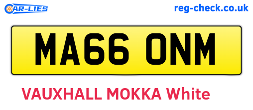 MA66ONM are the vehicle registration plates.