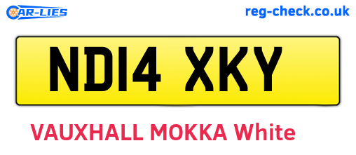 ND14XKY are the vehicle registration plates.