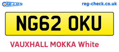 NG62OKU are the vehicle registration plates.