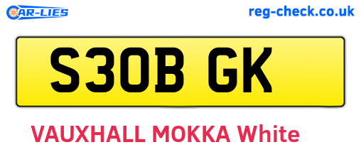 S30BGK are the vehicle registration plates.