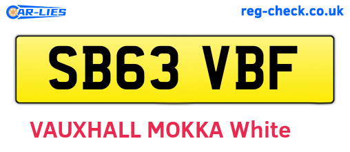 SB63VBF are the vehicle registration plates.
