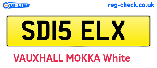 SD15ELX are the vehicle registration plates.