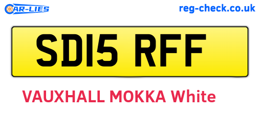 SD15RFF are the vehicle registration plates.