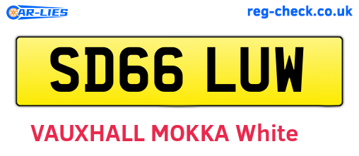 SD66LUW are the vehicle registration plates.