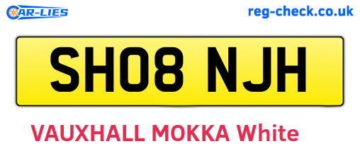 SH08NJH are the vehicle registration plates.