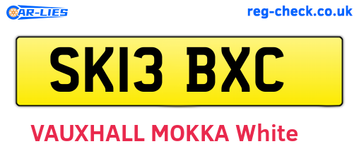 SK13BXC are the vehicle registration plates.
