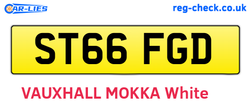 ST66FGD are the vehicle registration plates.