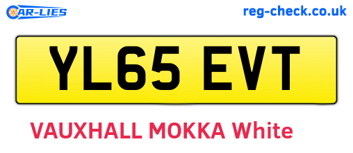YL65EVT are the vehicle registration plates.